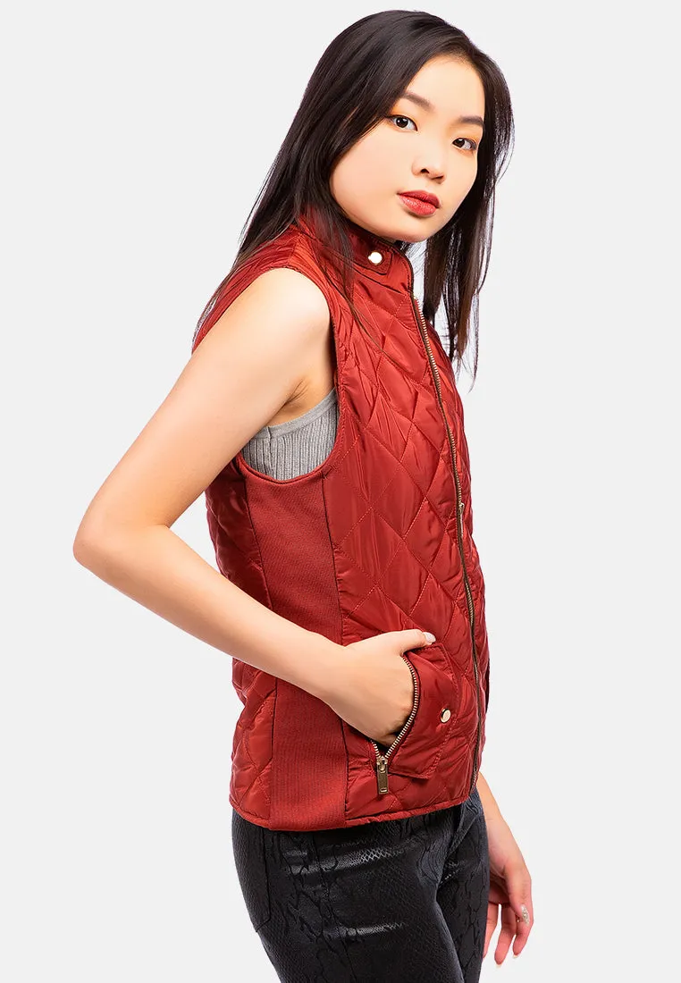 Quilted Puffer Sleeveless Jacket