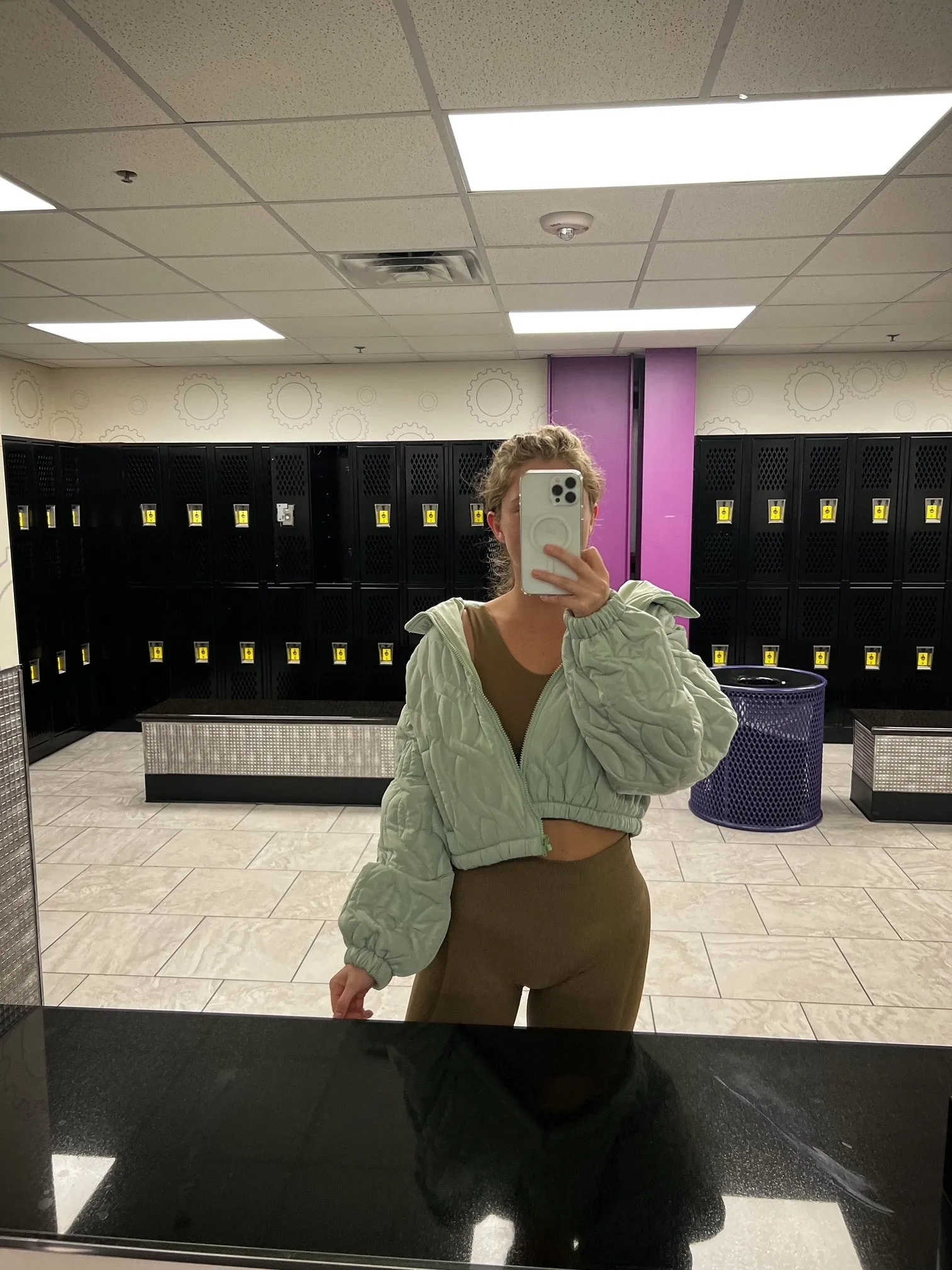 Quilted Sage Puffer Jacket