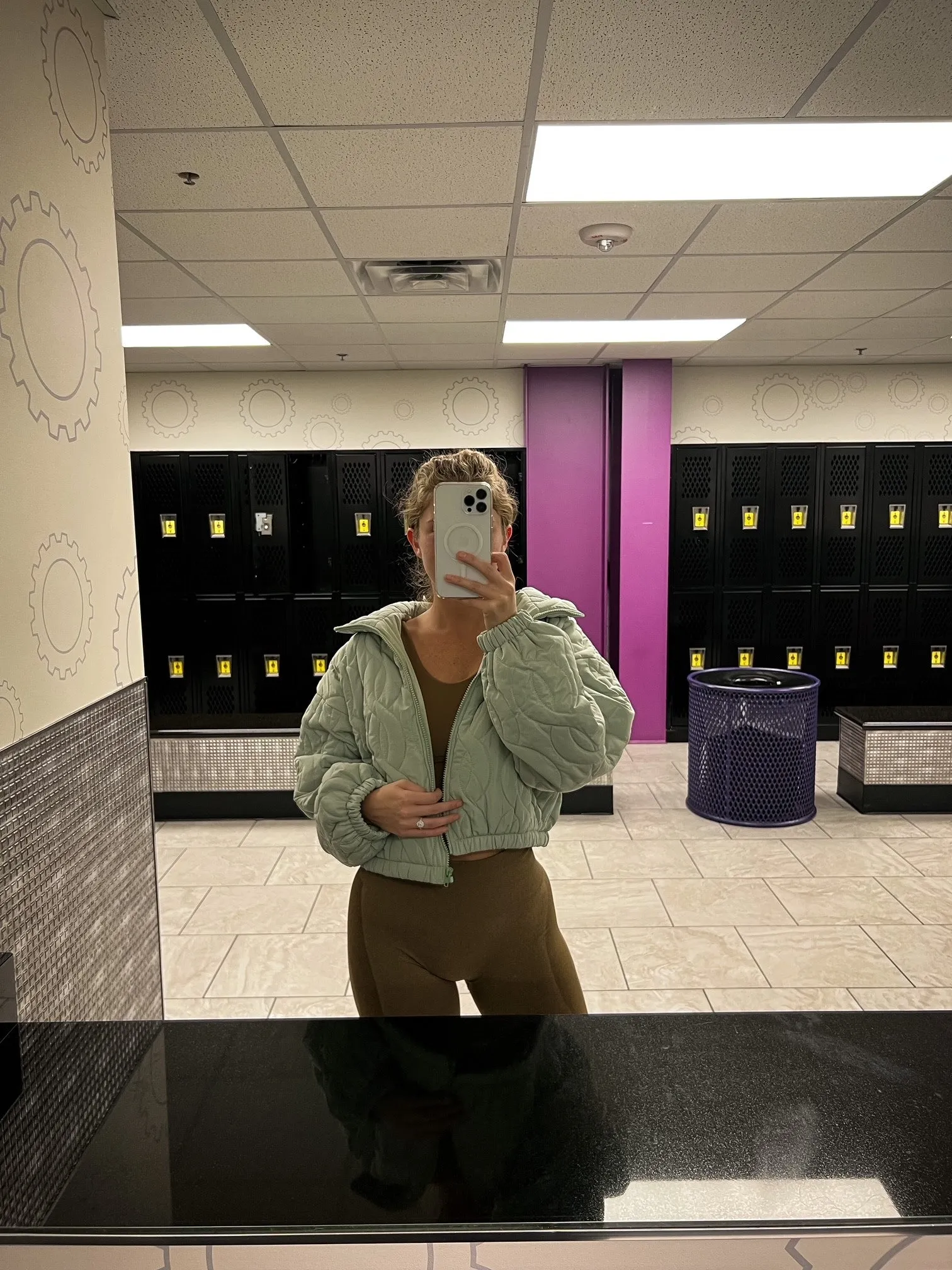 Quilted Sage Puffer Jacket