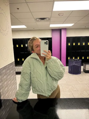 Quilted Sage Puffer Jacket