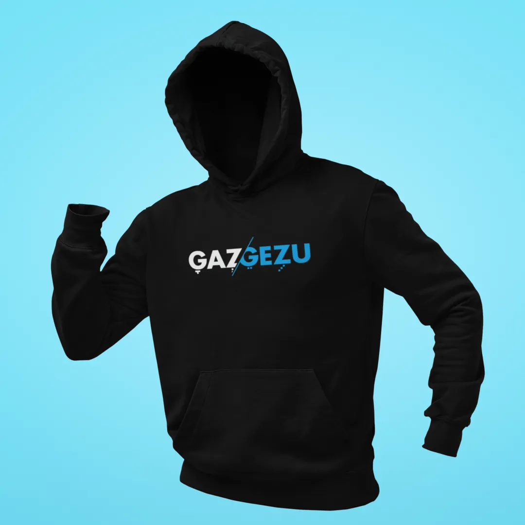 "Gazgezu" Black Custom Unisex Hoodie