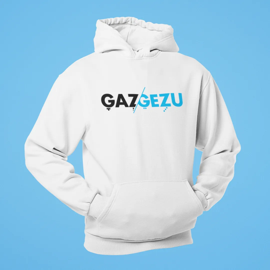 "Gazgezu" White Custom Unisex Hoodie