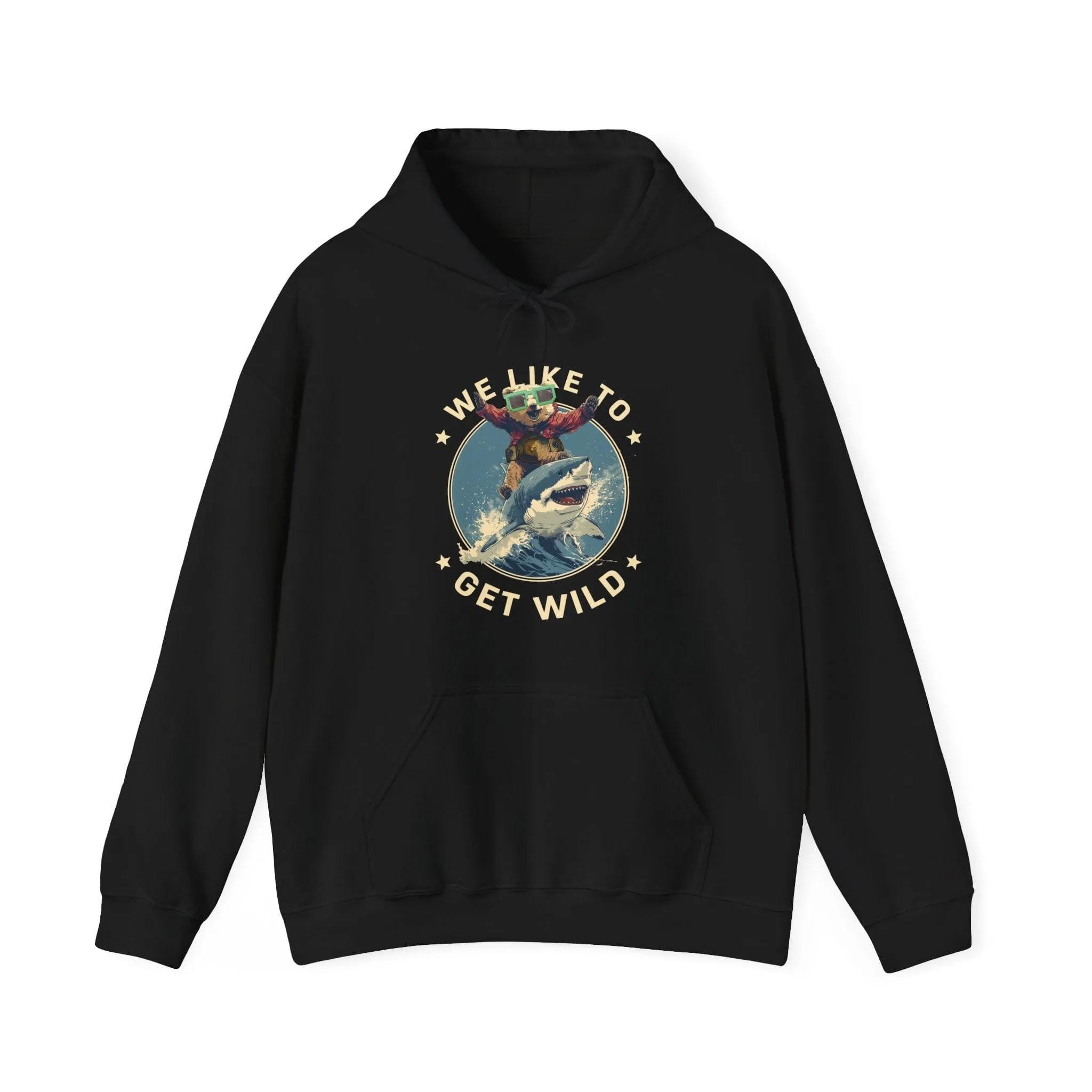 "Get Wild" Black Custom Unisex Hoodie