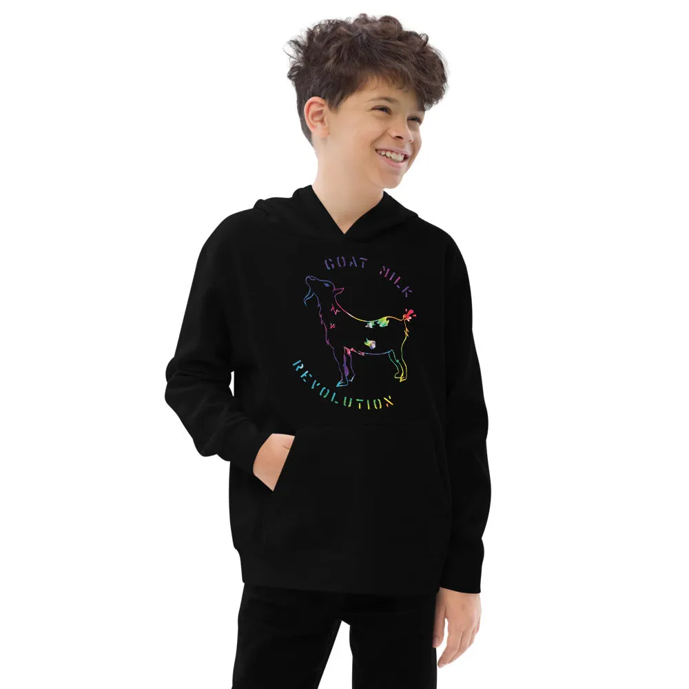 "Goat Milk Revolution" Kids fleece hoodie