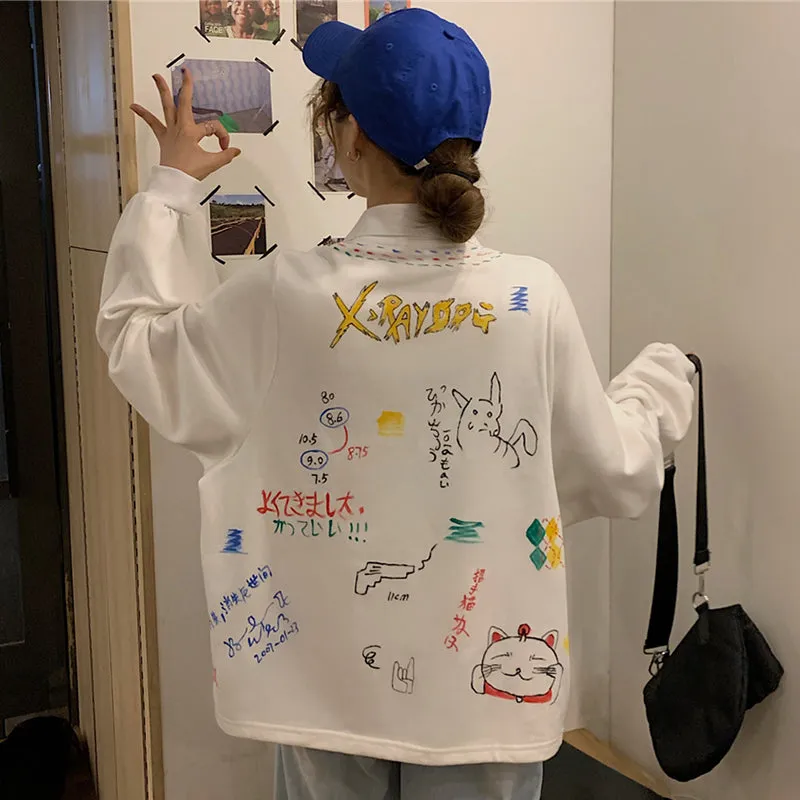 "GRAFFITI LONG SLEEVE POLO" SHIRT N101110