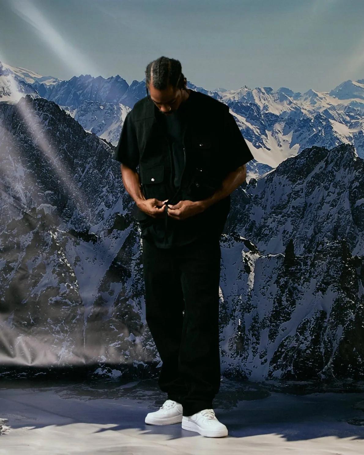 "Houston" Black Drawstring Conduroy Joggers