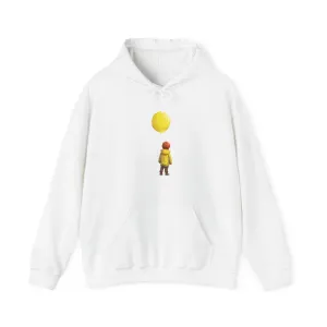 "Yellow Balloon" White Custom Unisex Hoodie