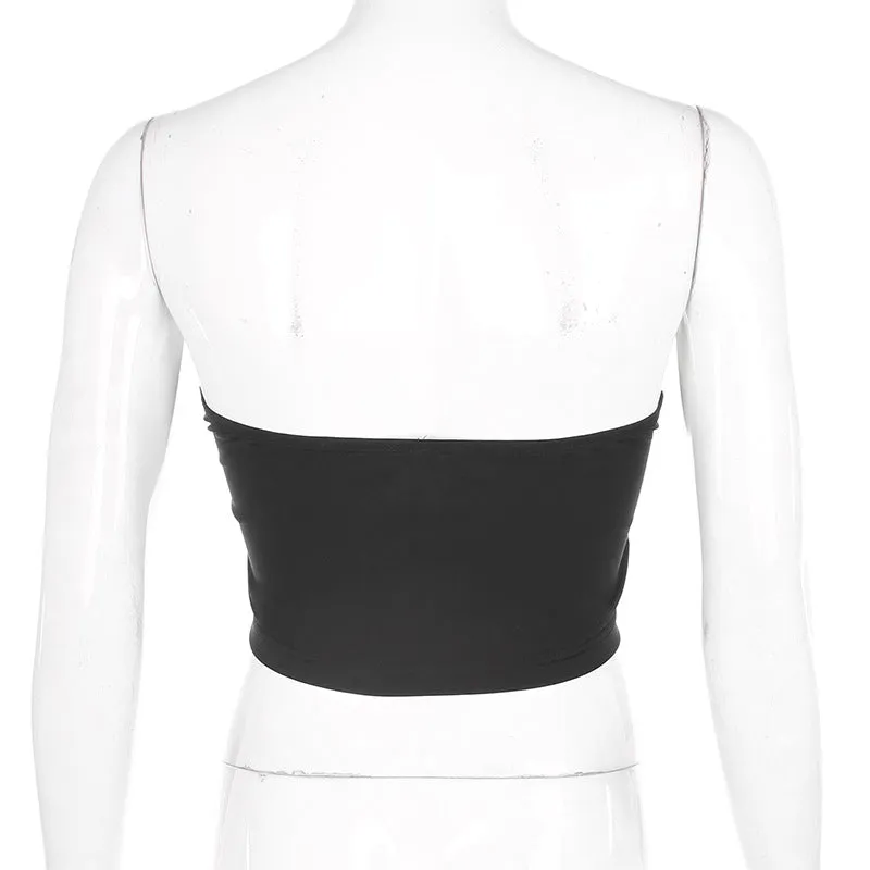 "ZIPPERED CHAIN SEXY" TUBE TOP Y021407