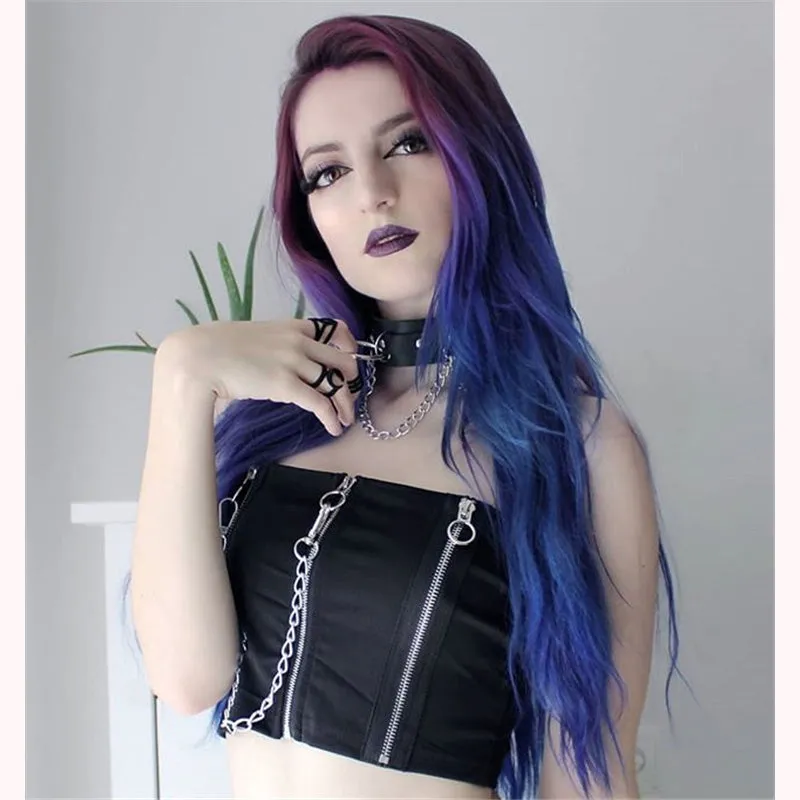 "ZIPPERED CHAIN SEXY" TUBE TOP Y021407