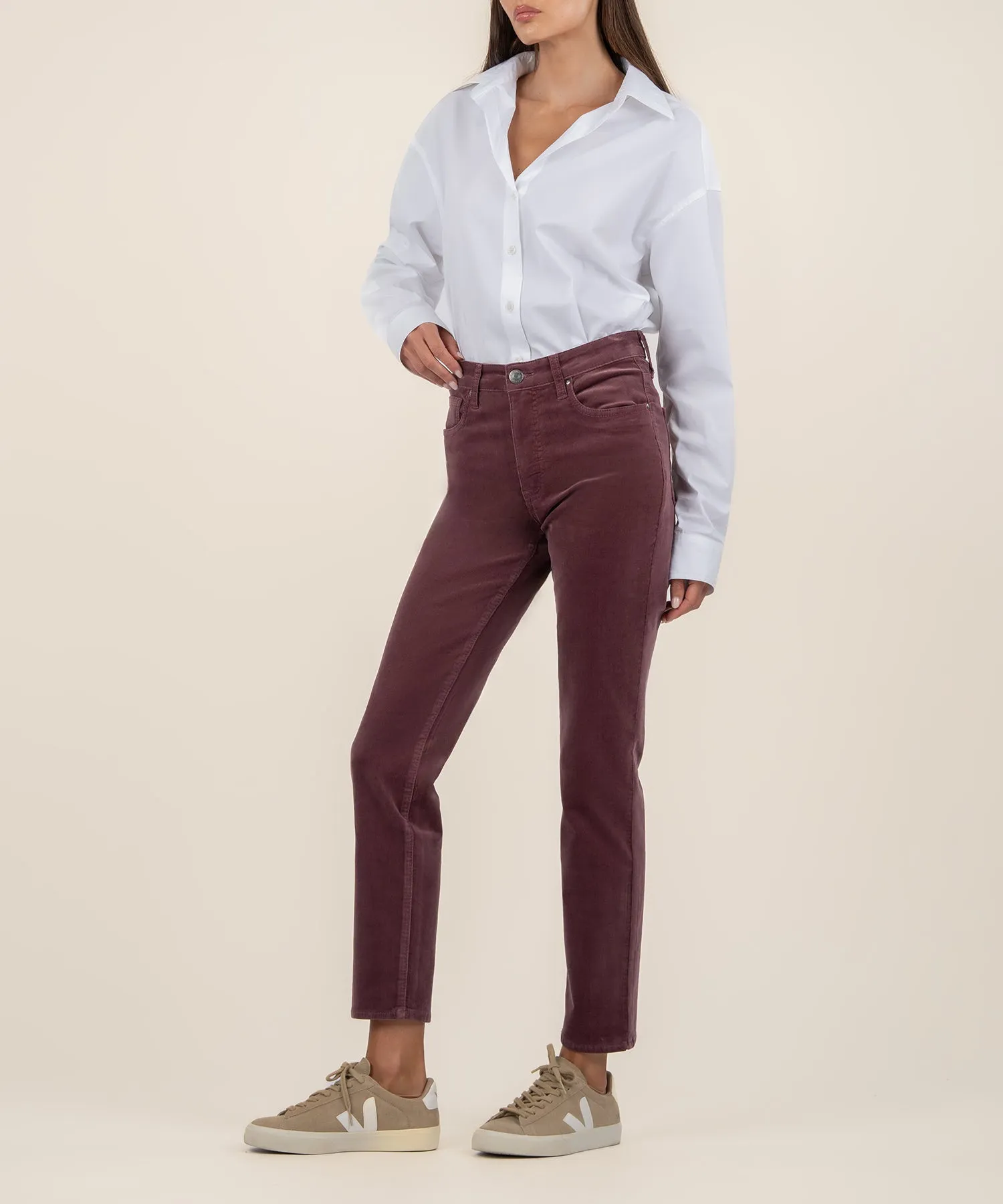 Rachael Corduroy Mom Jean, Long - FINAL SALE