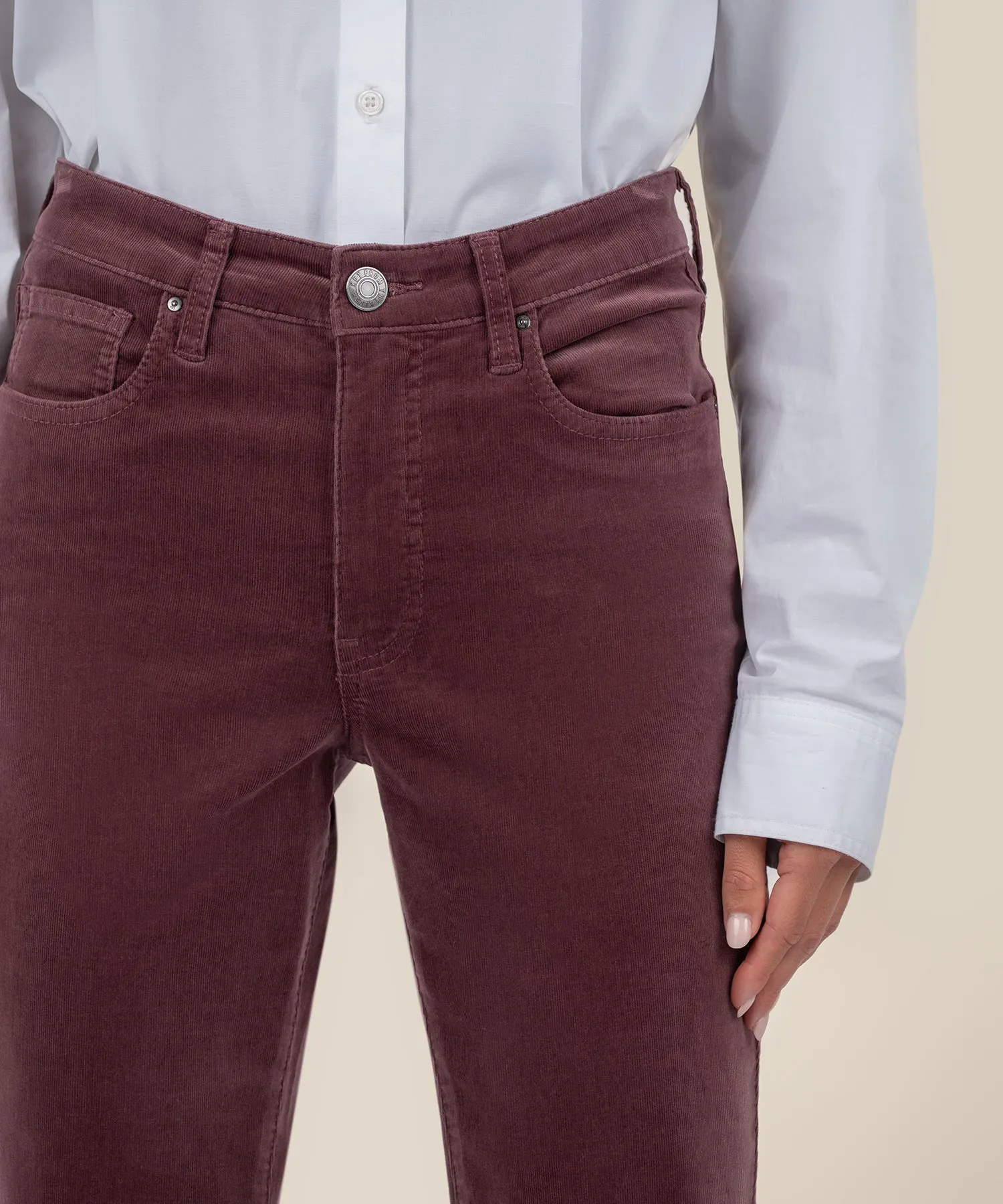 Rachael Corduroy Mom Jean, Long - FINAL SALE