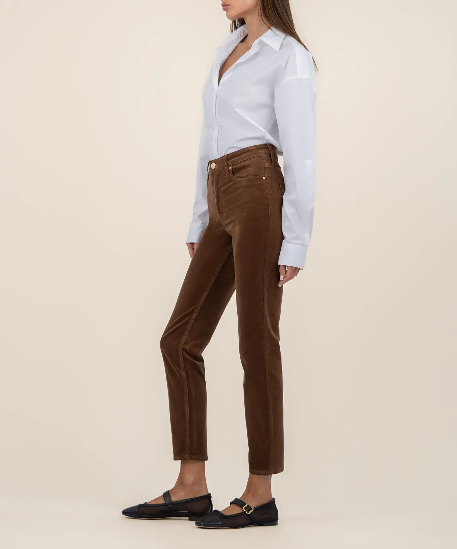 Rachael Petite Corduroy Mom Jean - FINAL SALE