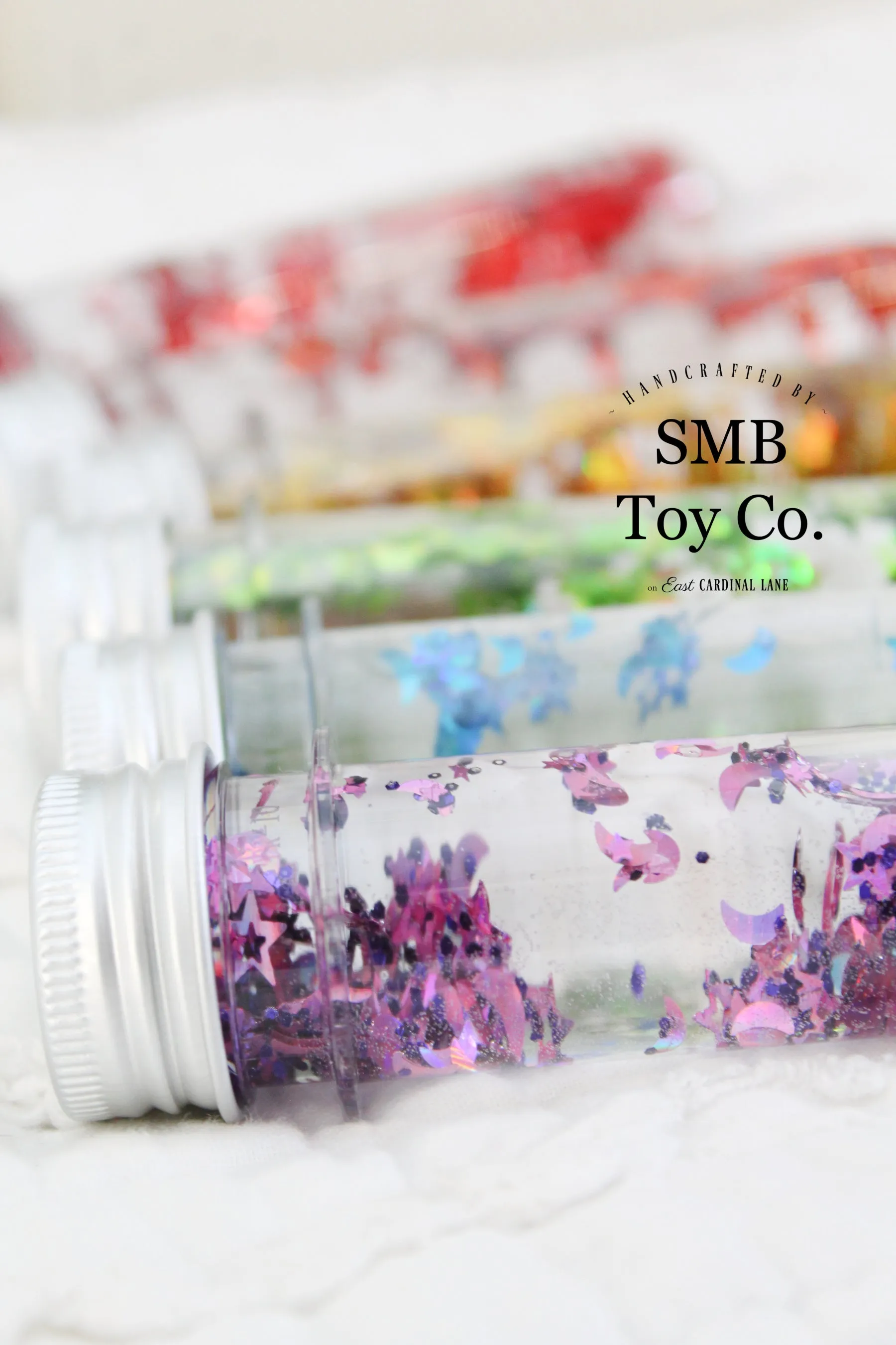 Rainbow Sensory Glitter Tubes - Set of 6