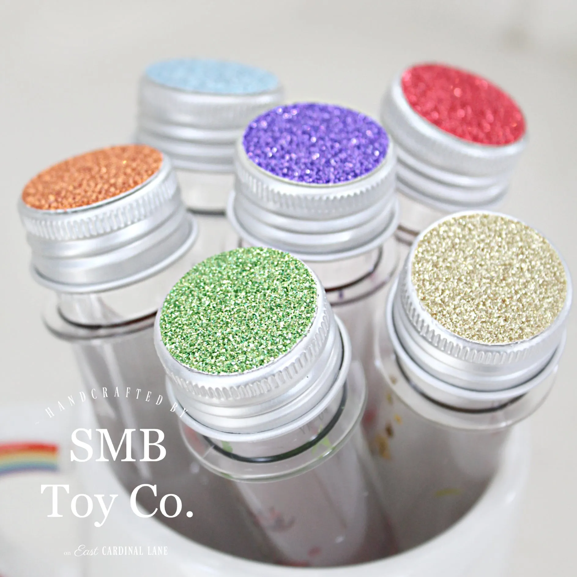 Rainbow Sensory Glitter Tubes - Set of 6