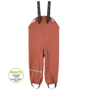 Rainwear Pants - Redwood - 2 Left Size 9-18 months & 6-7 years