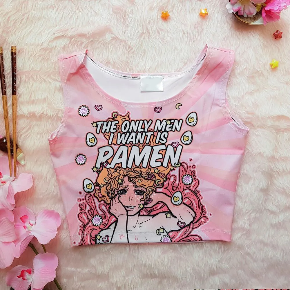 Ramen Sleeveless Crop Pink