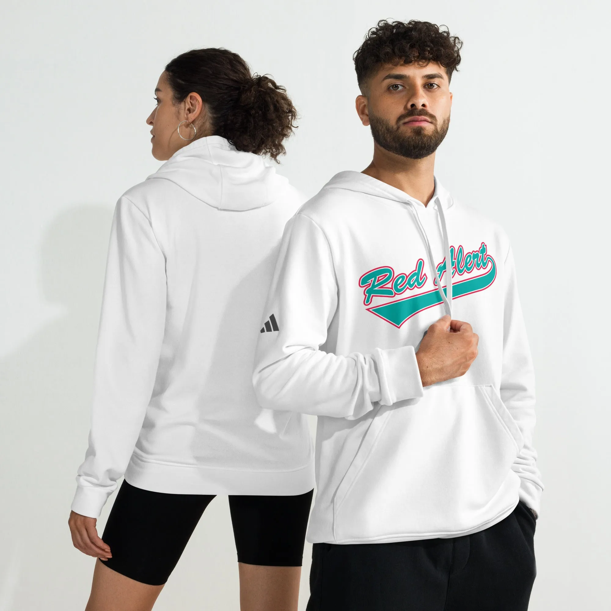 Red Alert Swish Logo adidas fleece hoodie