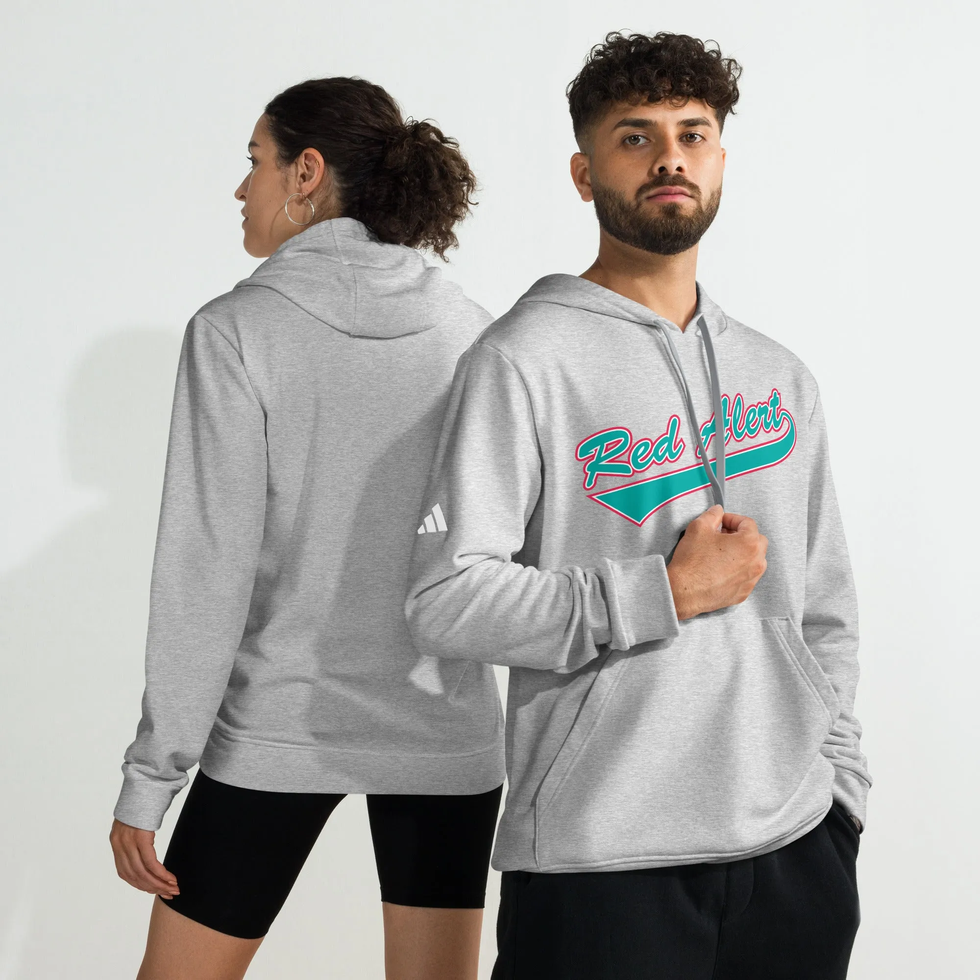 Red Alert Swish Logo adidas fleece hoodie