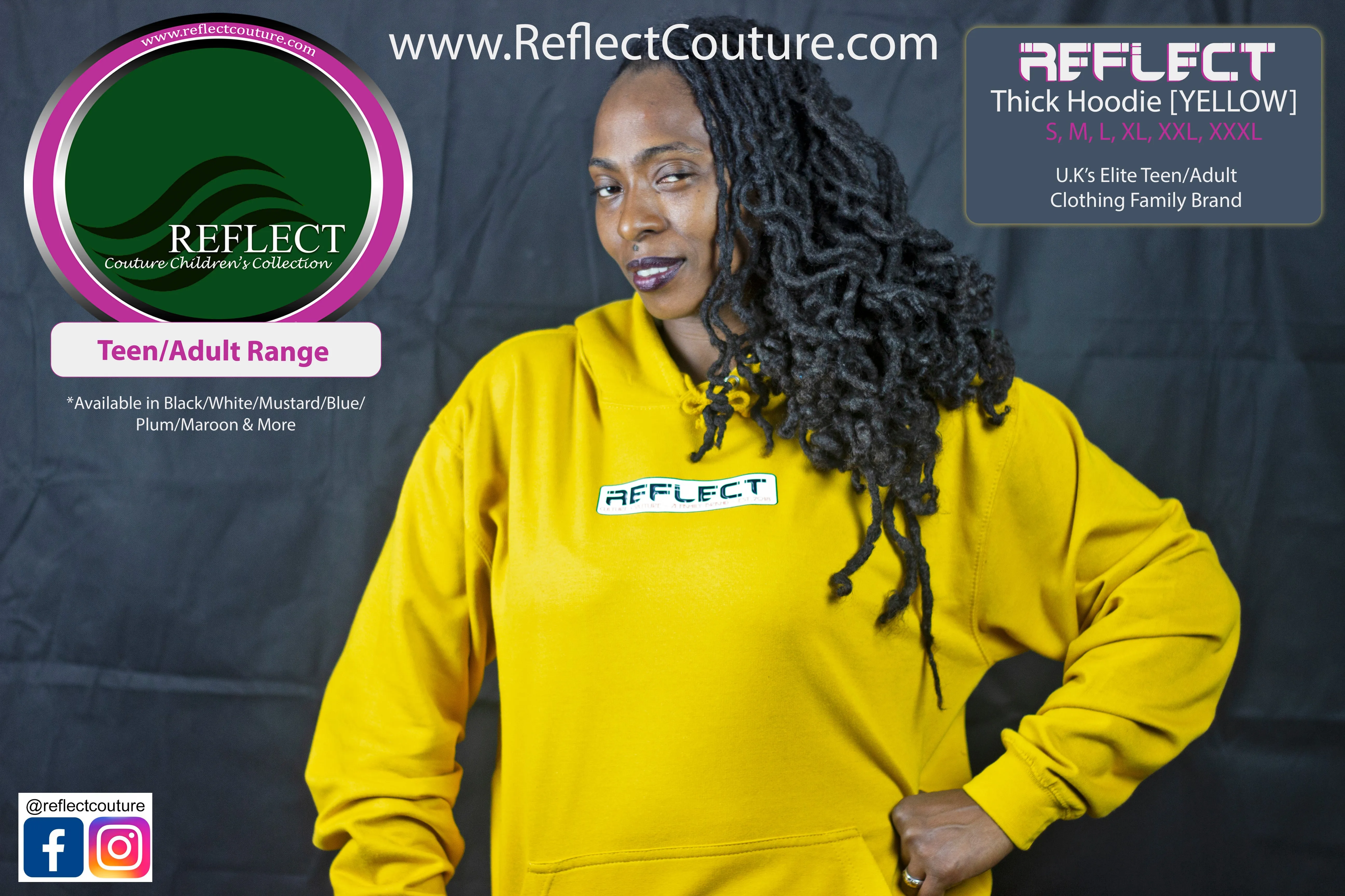 REFLECT Hoodie MUSTARD [Adult/Teen]