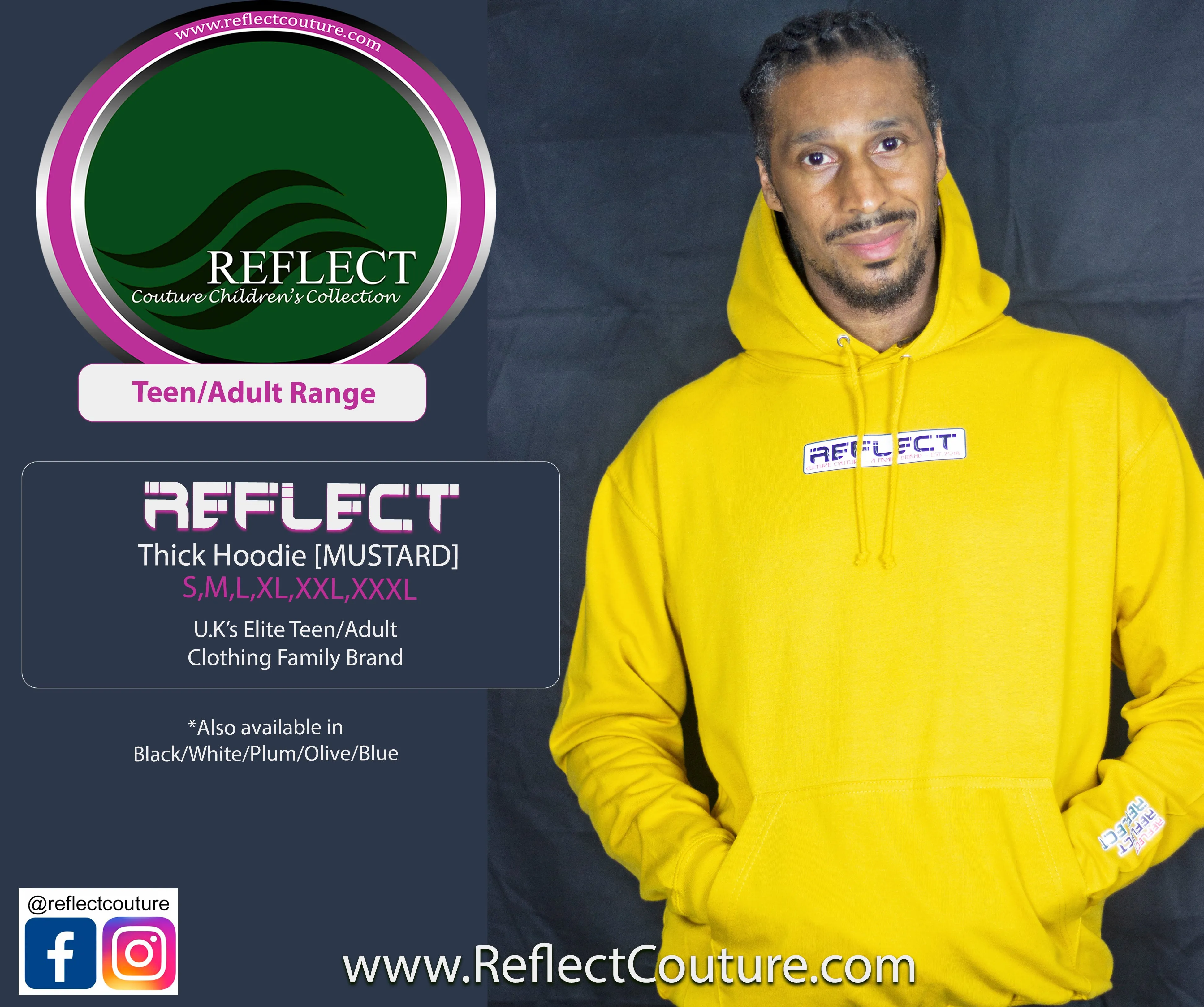 REFLECT Hoodie MUSTARD [Adult/Teen]