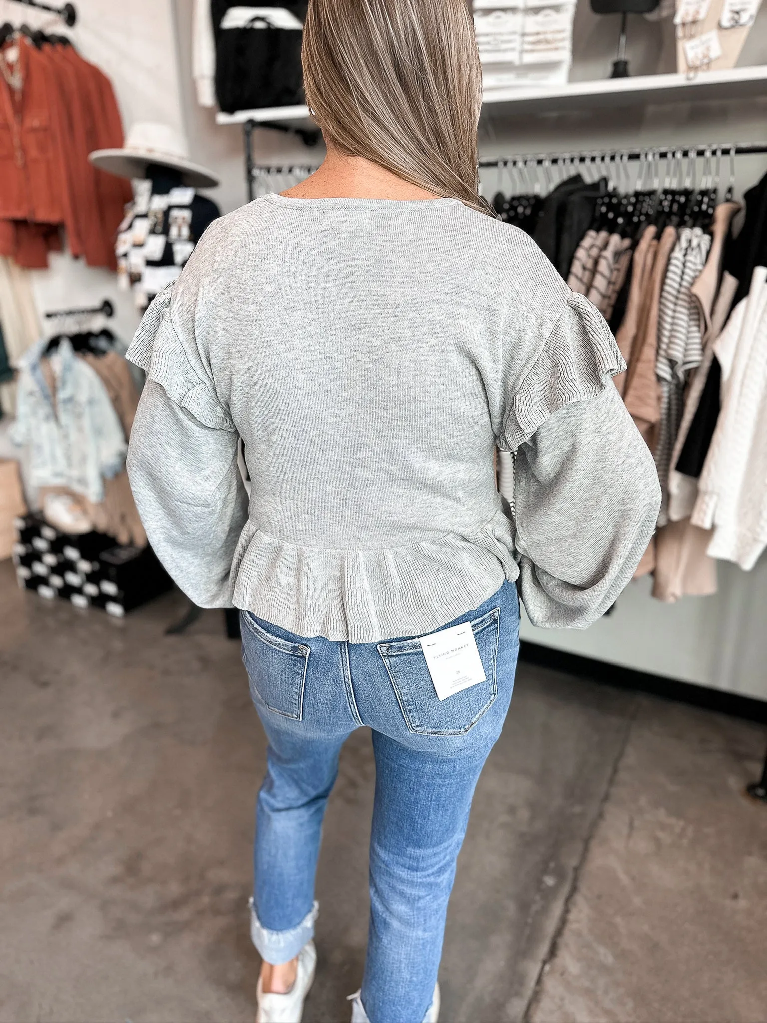 Refreshing Ribbed Peplum Sweater
