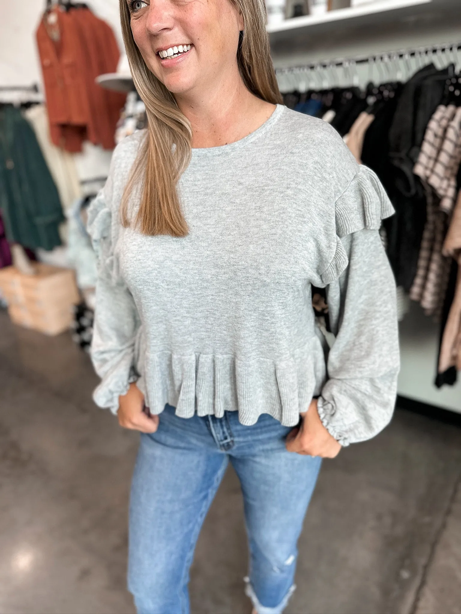 Refreshing Ribbed Peplum Sweater