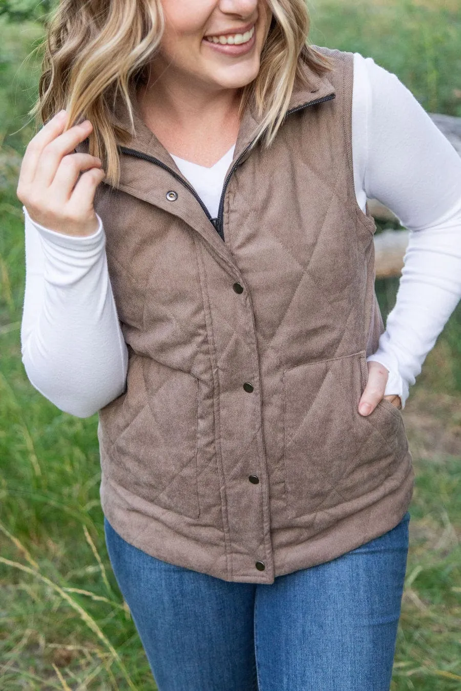 Remy Quilted Vest in Micro Corduroy (4 Colors)
