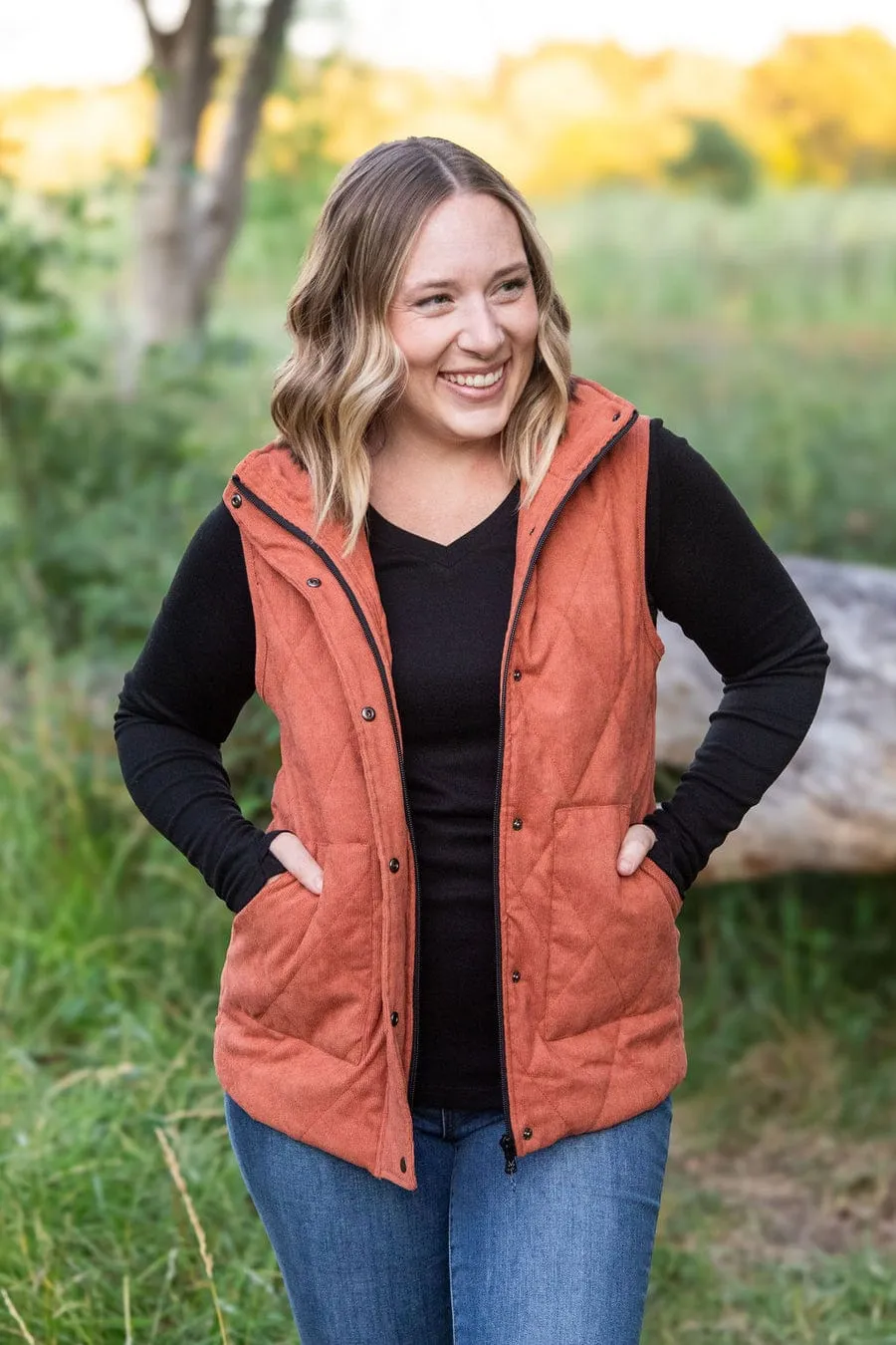 Remy Quilted Vest in Micro Corduroy (4 Colors)