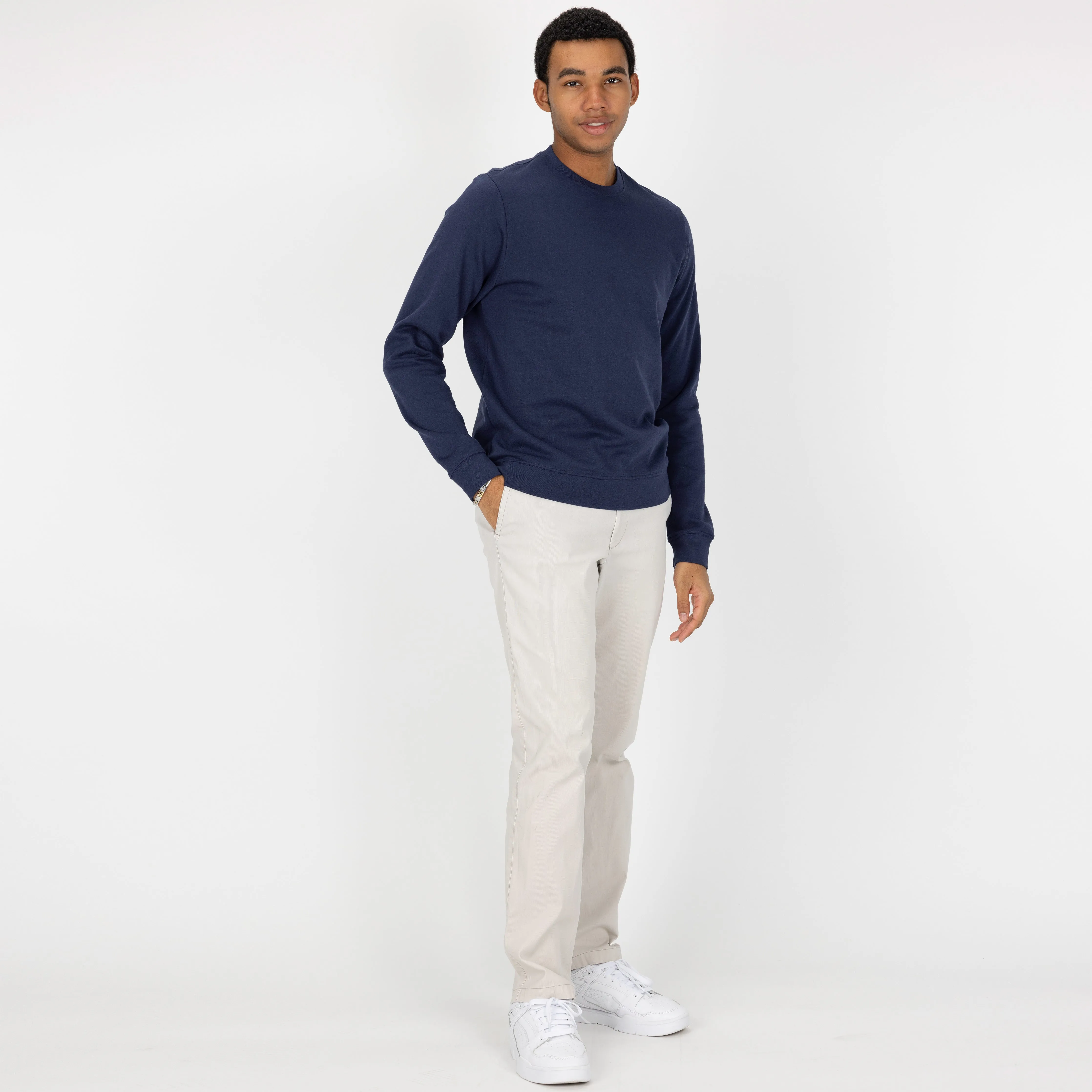 Retro Classic Crew Sweatshirt - Navy