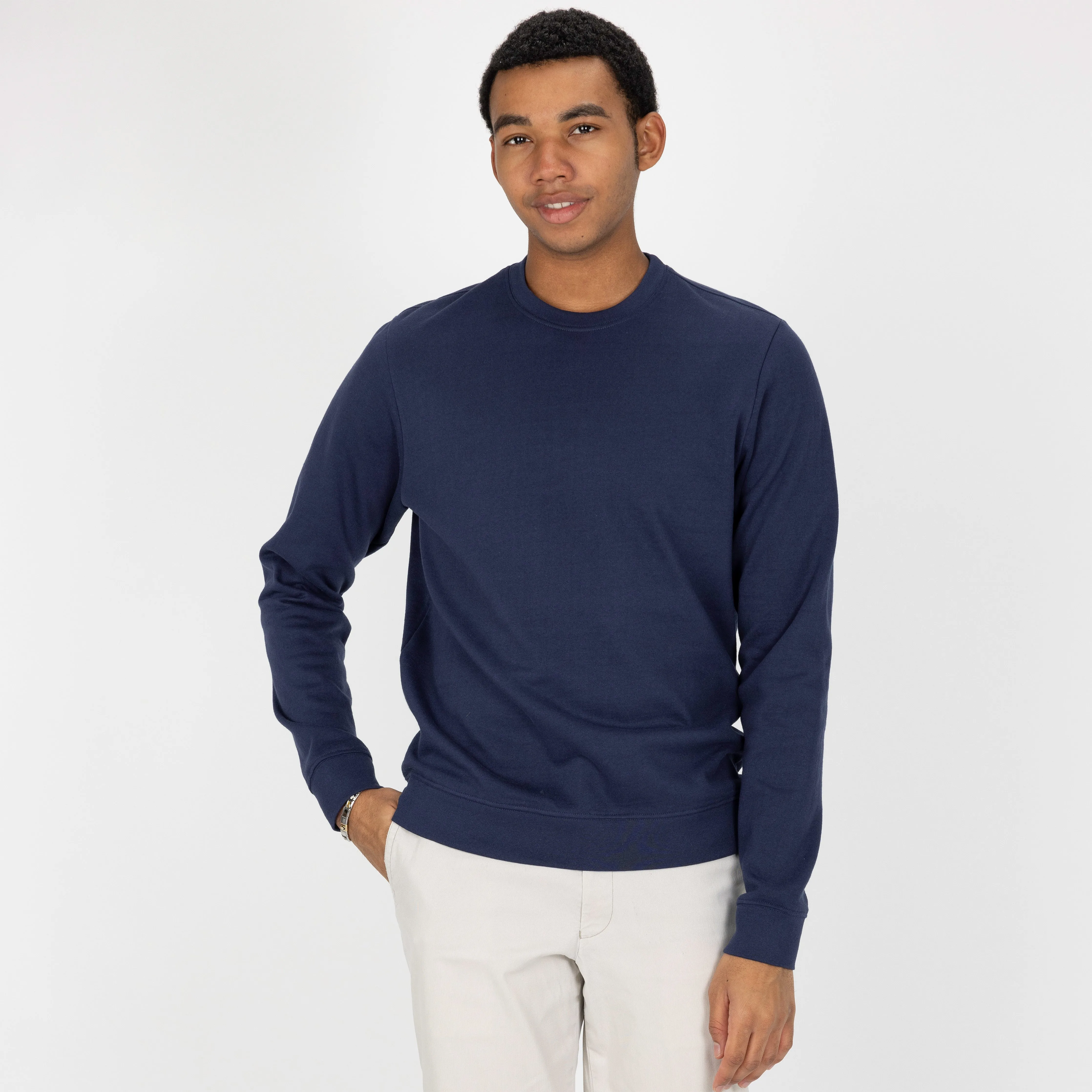 Retro Classic Crew Sweatshirt - Navy