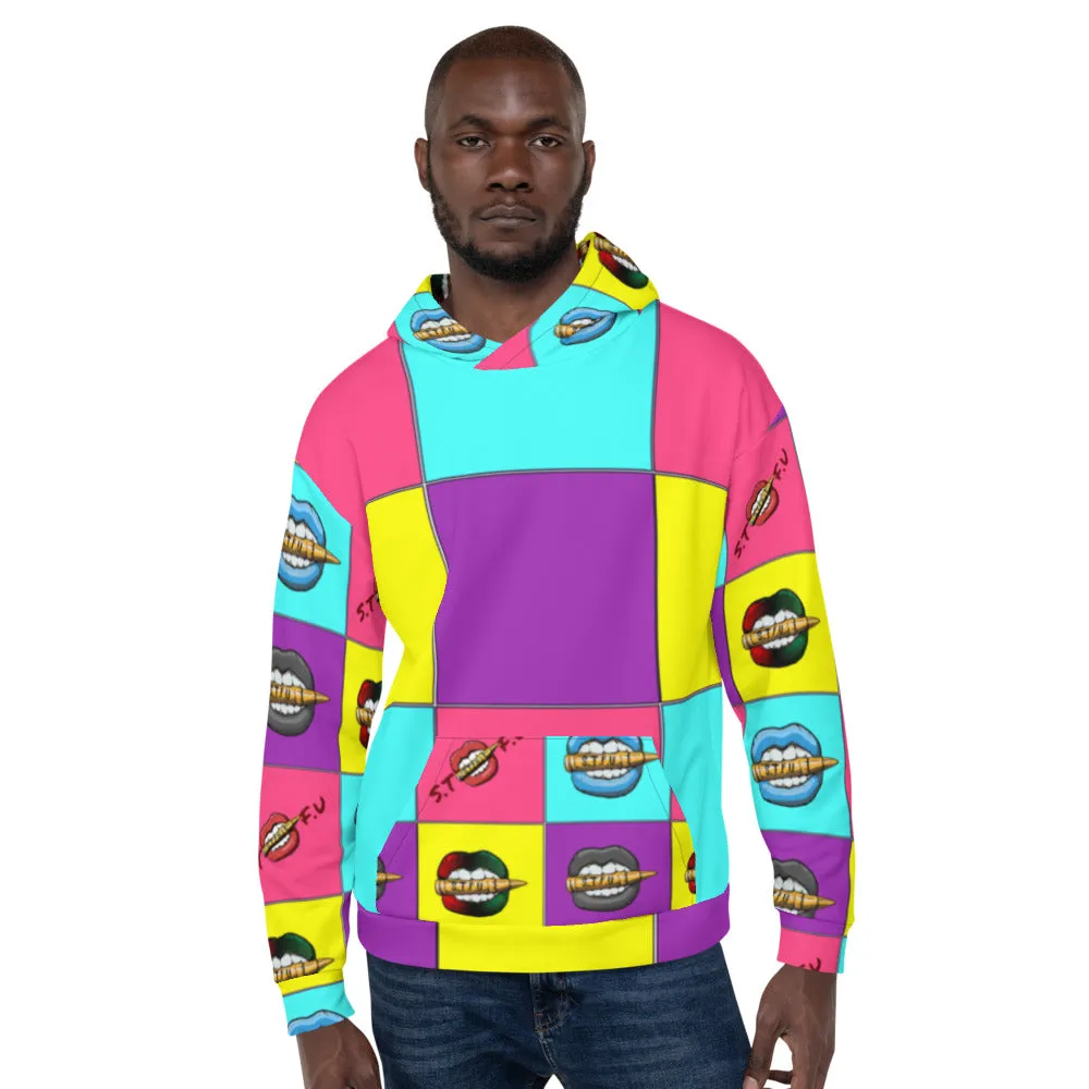 Retro Colorblock STFU Logo Unisex Hoodie