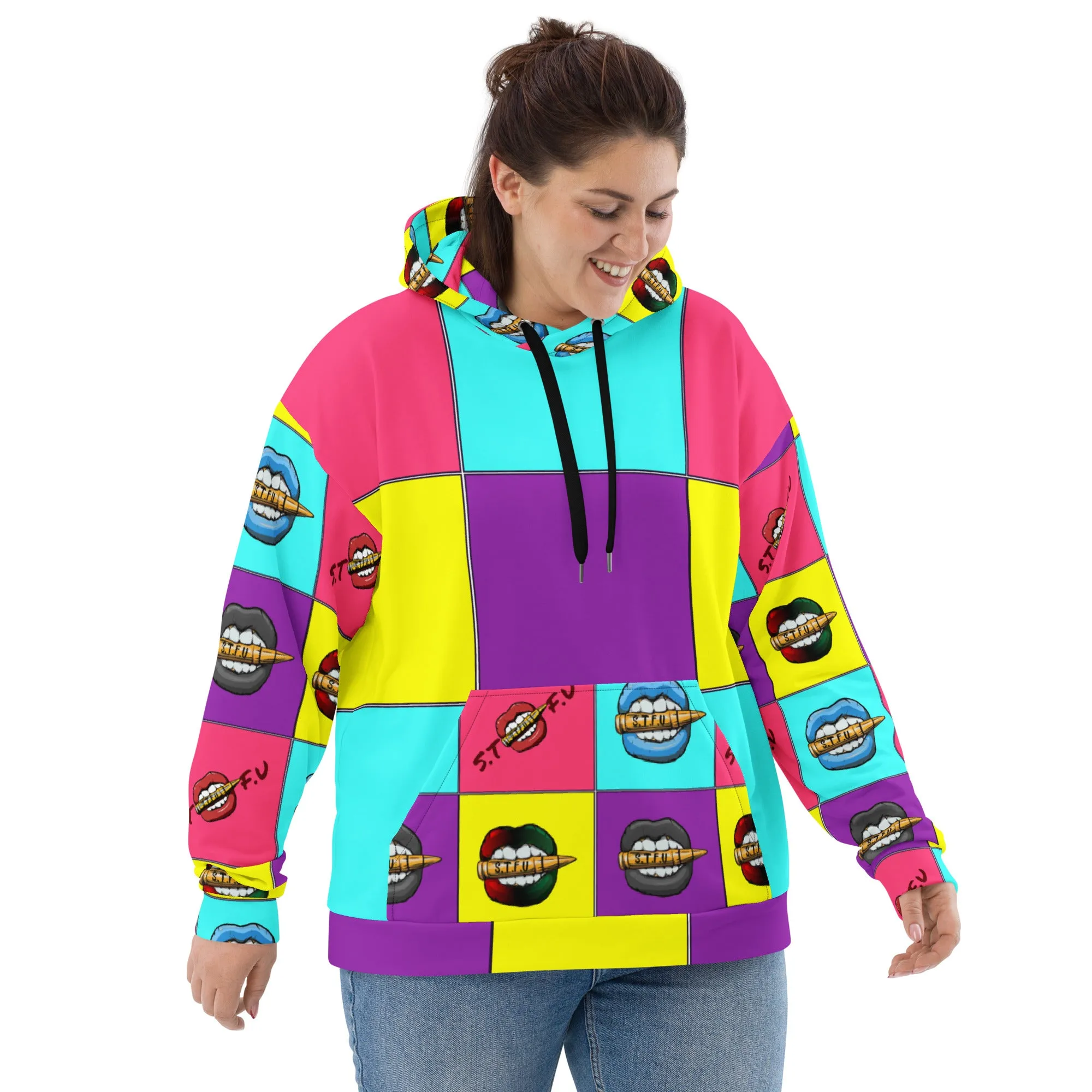 Retro Colorblock STFU Logo Unisex Hoodie