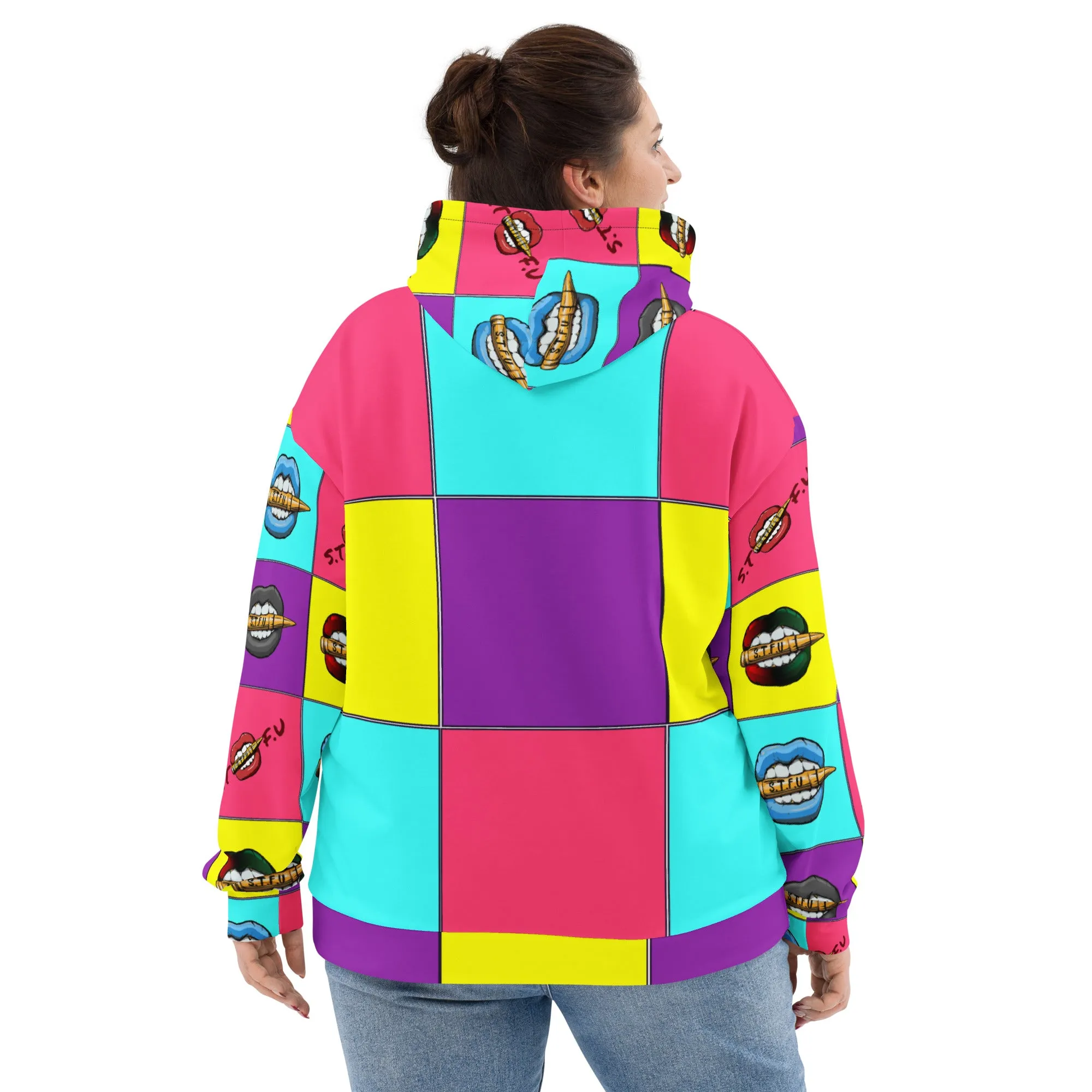 Retro Colorblock STFU Logo Unisex Hoodie