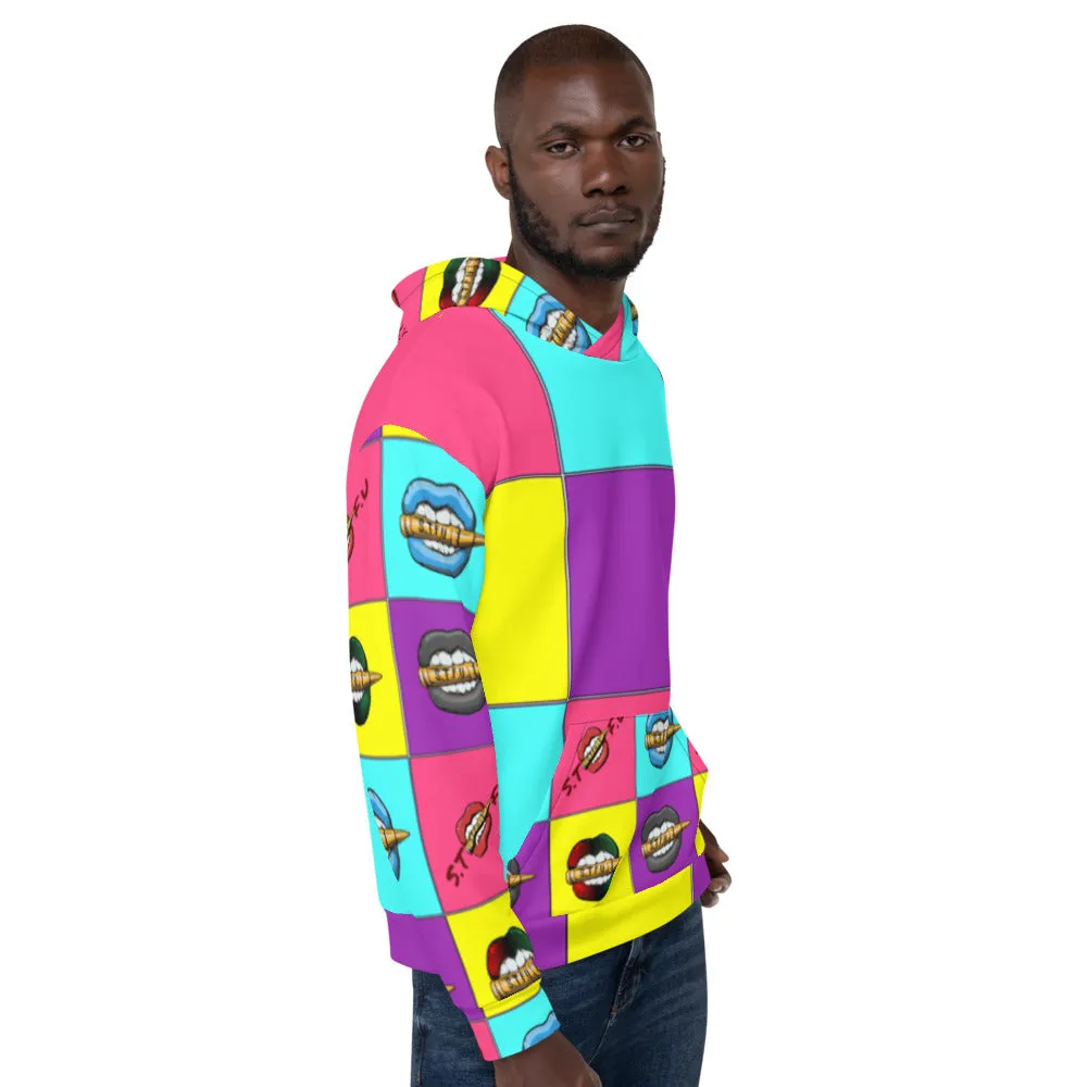Retro Colorblock STFU Logo Unisex Hoodie