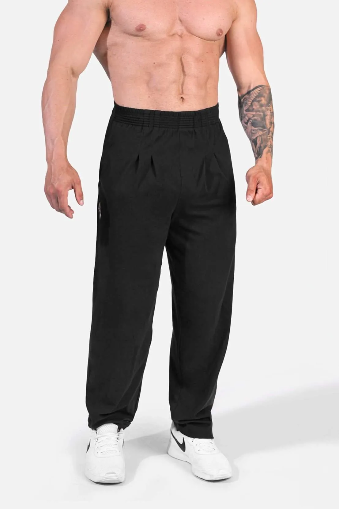 Retro Oversized Bodybuilding Pants - Black