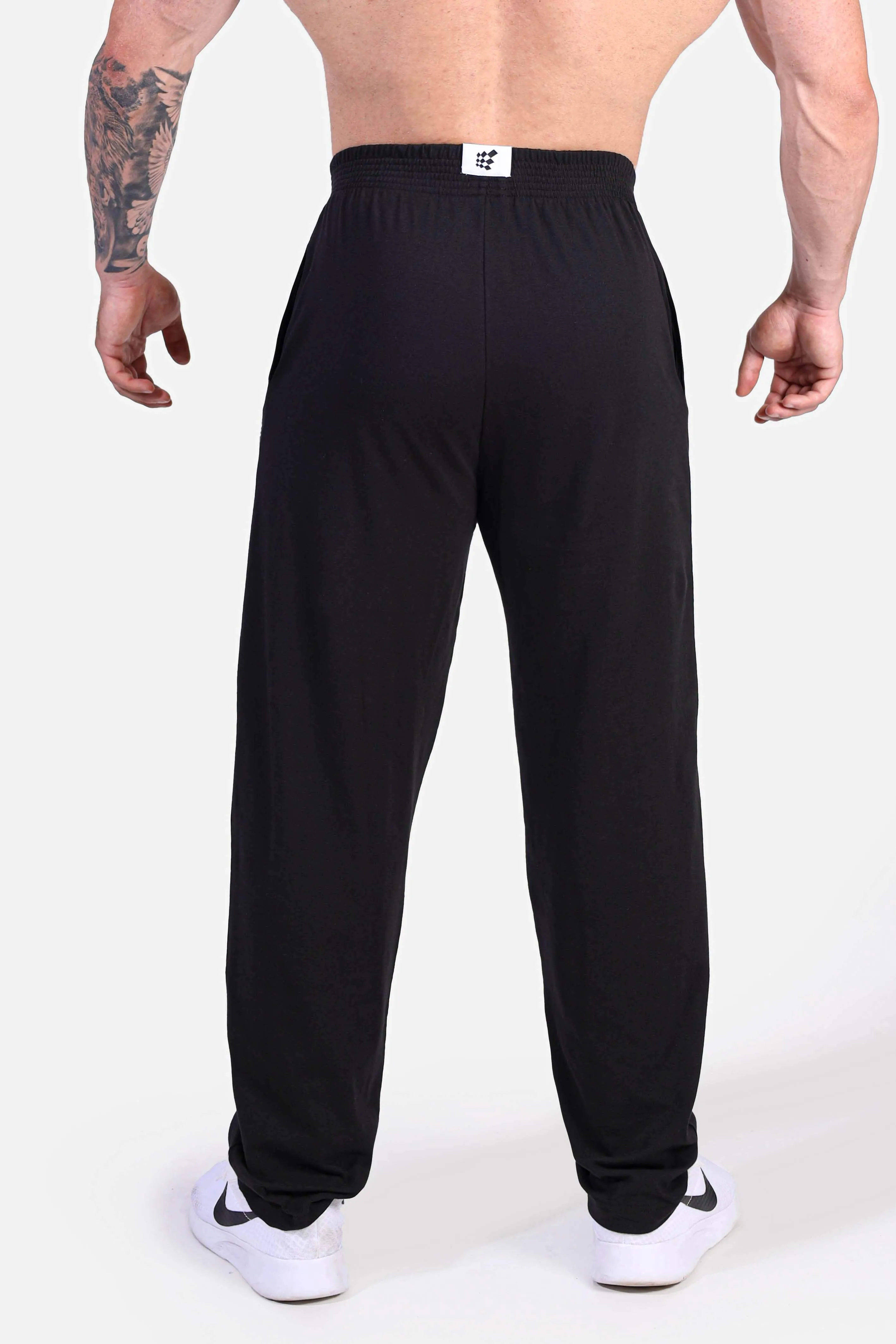 Retro Oversized Bodybuilding Pants - Black