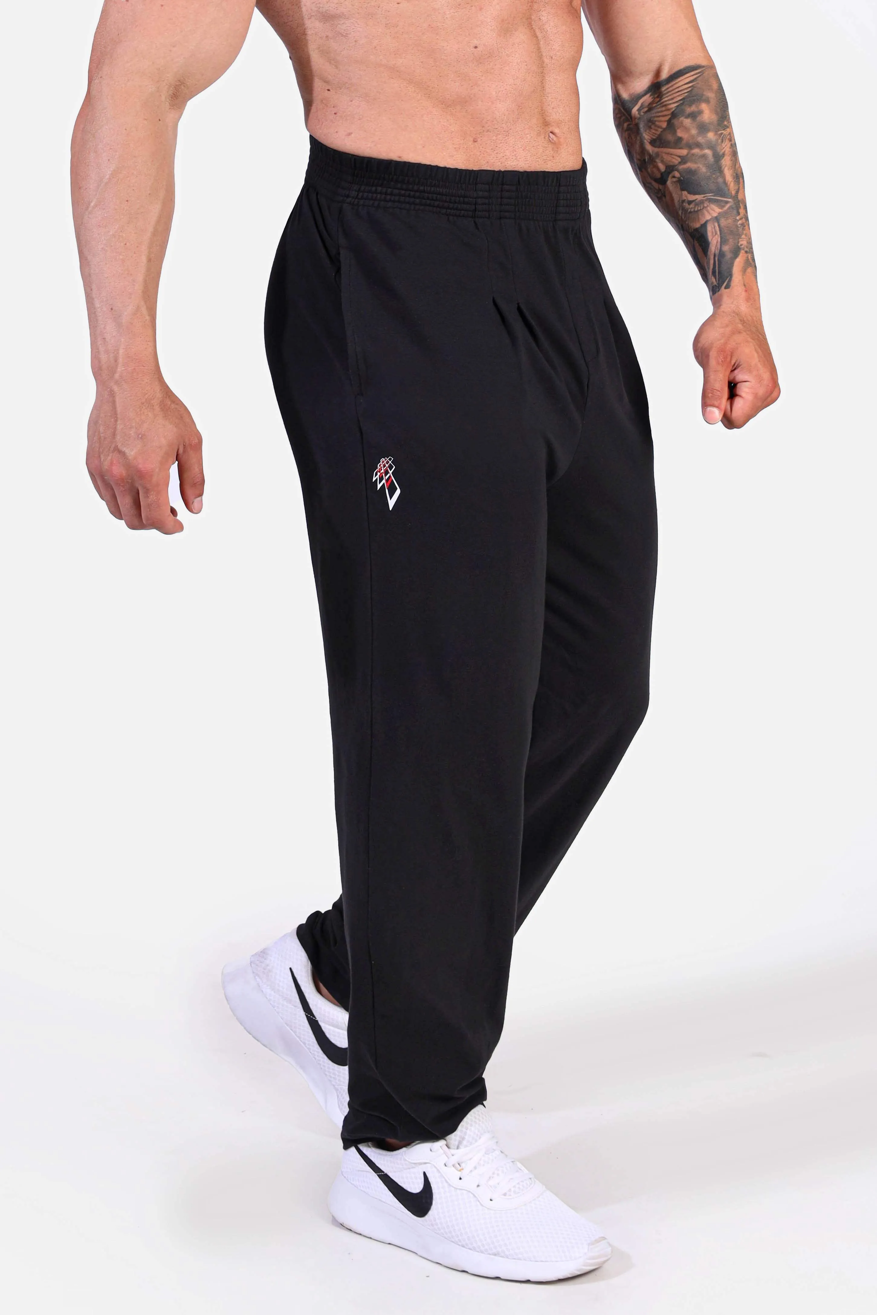 Retro Oversized Bodybuilding Pants - Black