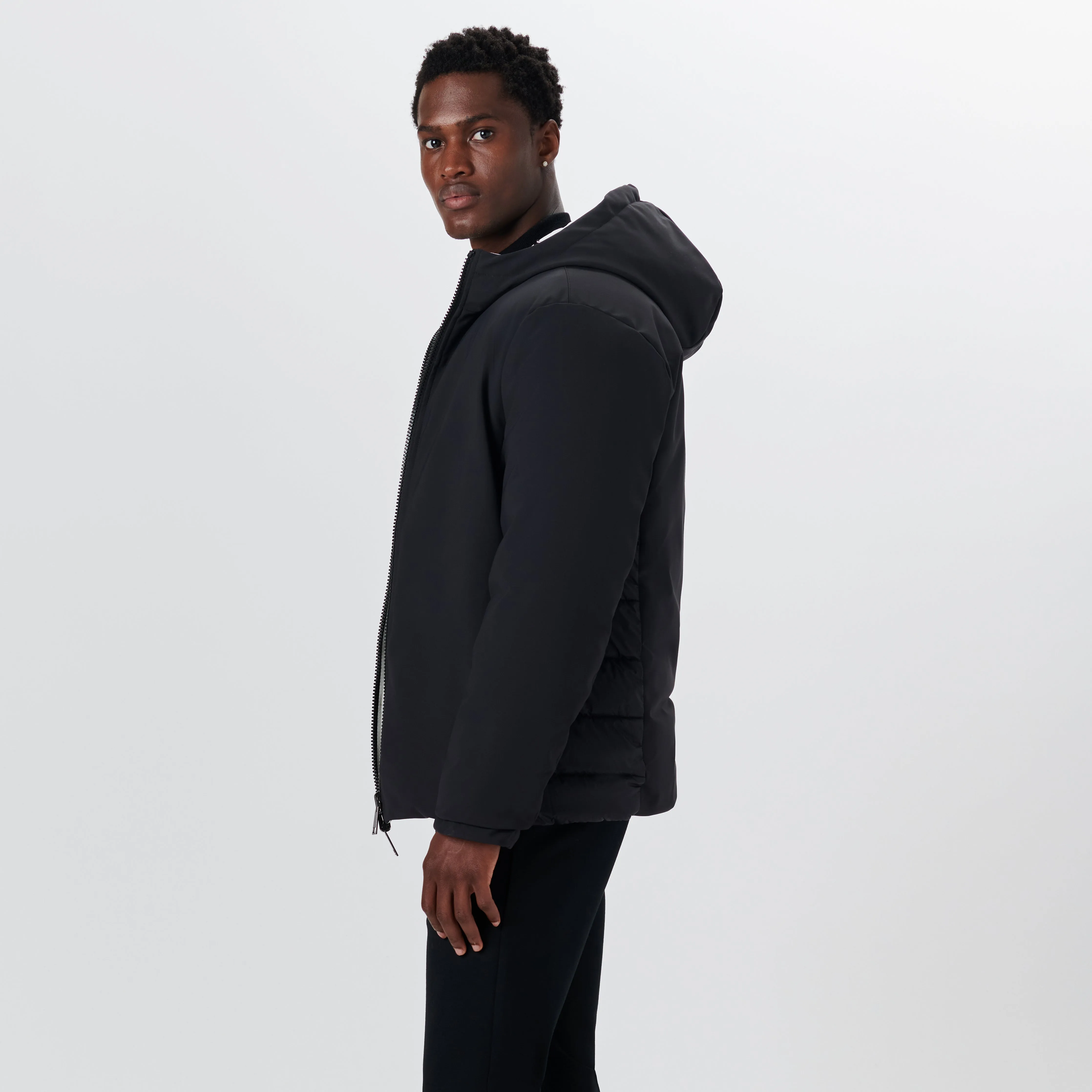Reversible Bomber Jacket with Hood