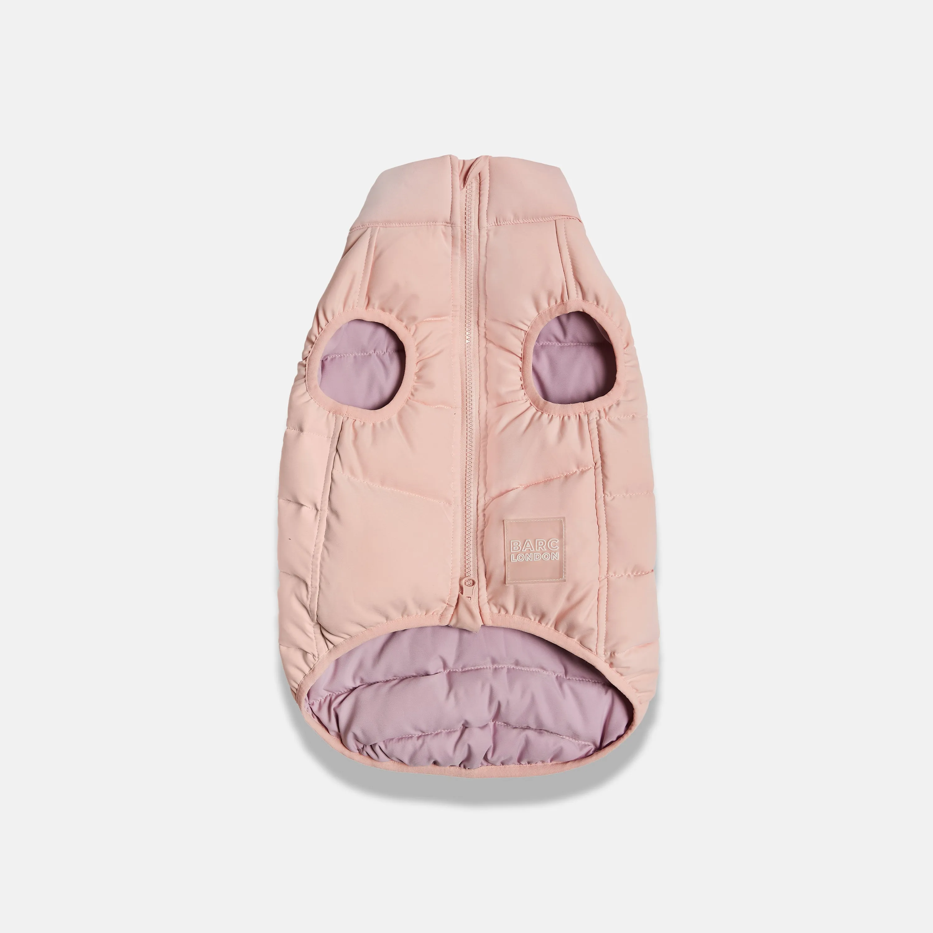Reversible Dog Puffer Jacket: Pink & Lilac