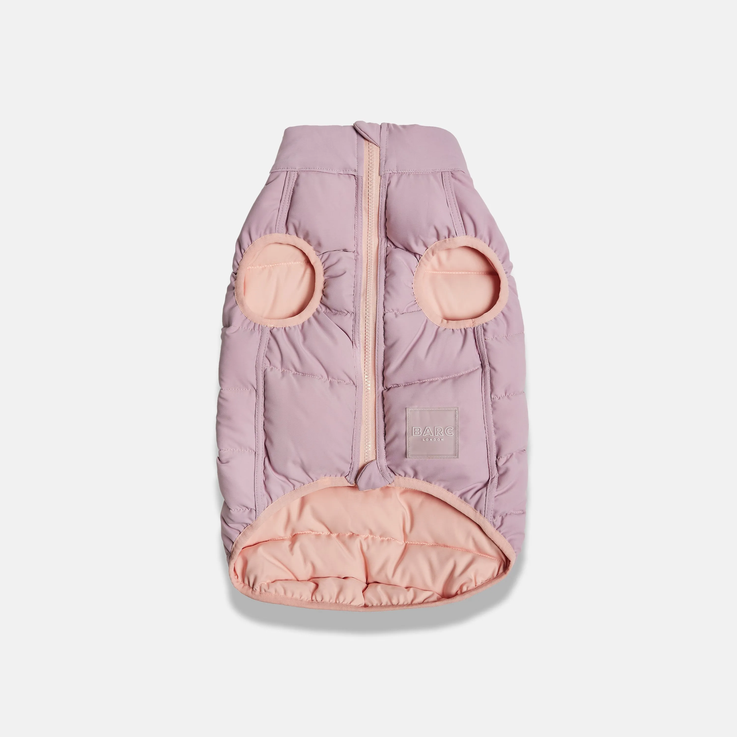 Reversible Dog Puffer Jacket: Pink & Lilac