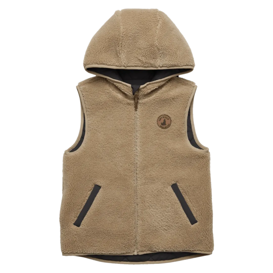 Reversible Yeti Vest - Black/Camel