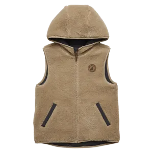 Reversible Yeti Vest - Black/Camel