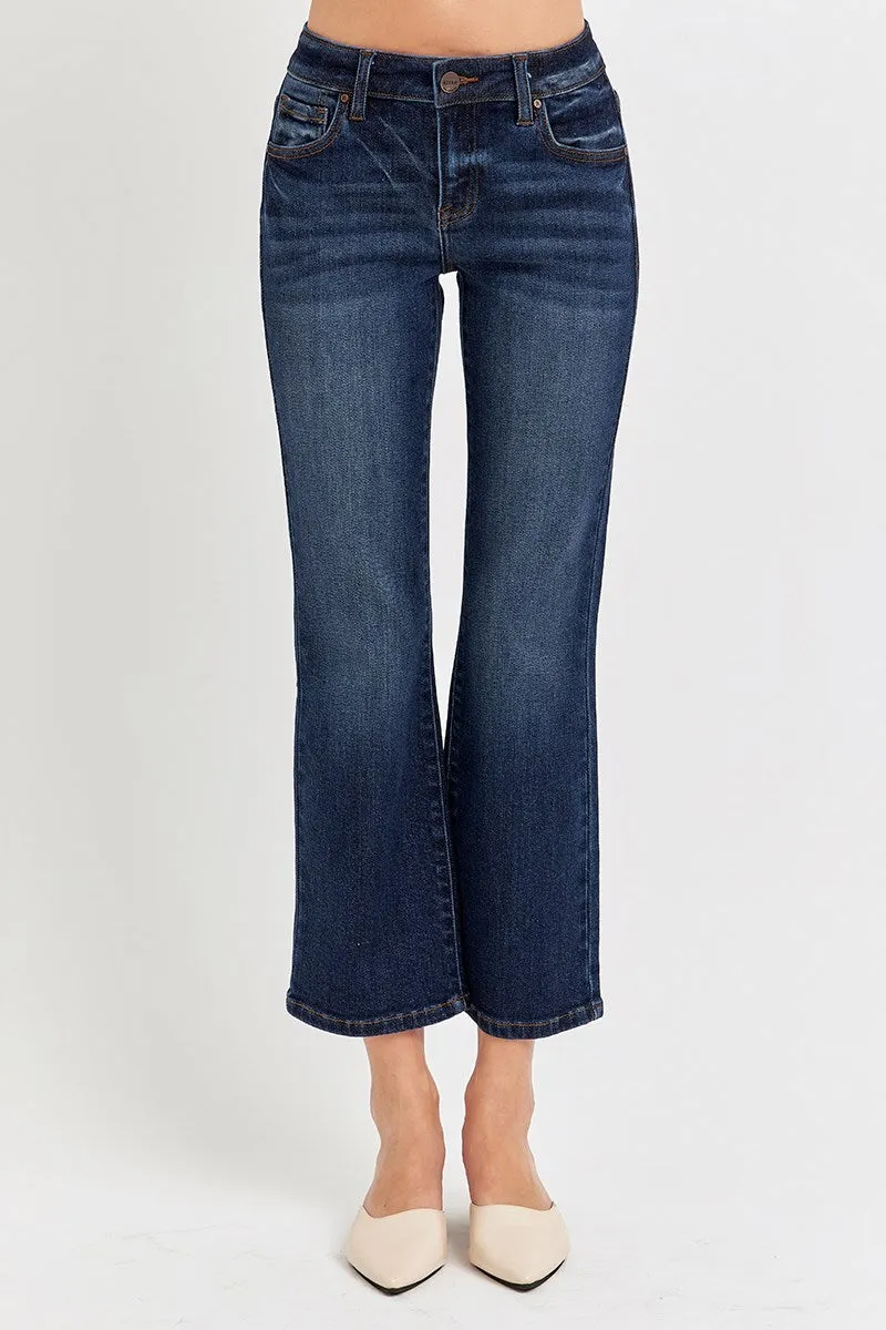 RISEN Mod Dark Low Rise Crop Jeans