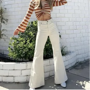 ROLLA’S Eastcoast Flare Vanilla Corduroy Boho Festival Beachy Hippie Size 24
