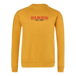Round neck Brushed Fleece Pullover printed - Mustard