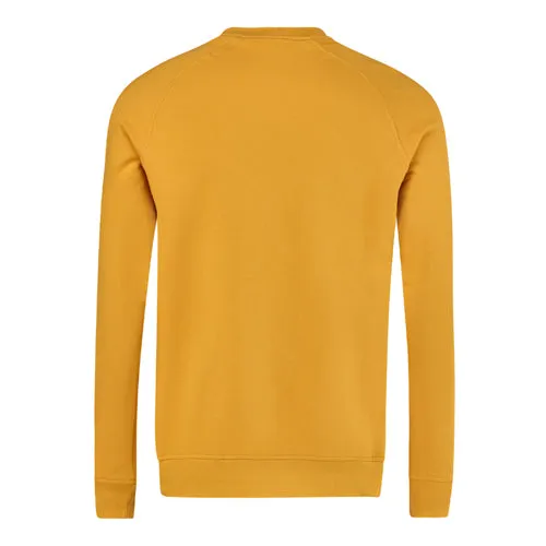 Round neck Brushed Fleece Pullover printed - Mustard