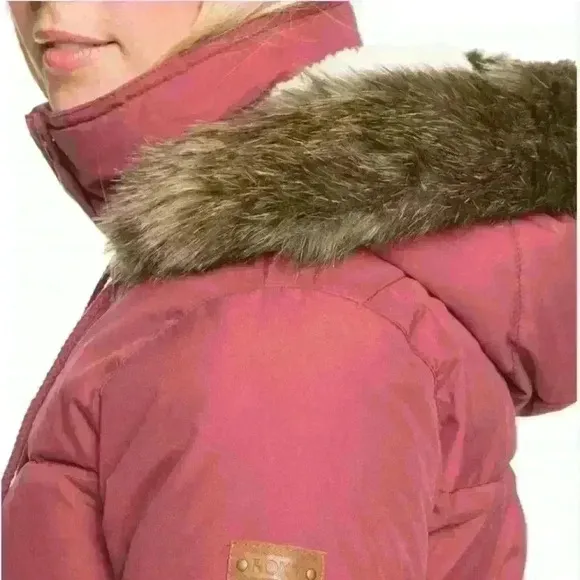 Roxy Ellie Waterproof Longline Puffer Jacket- Size S