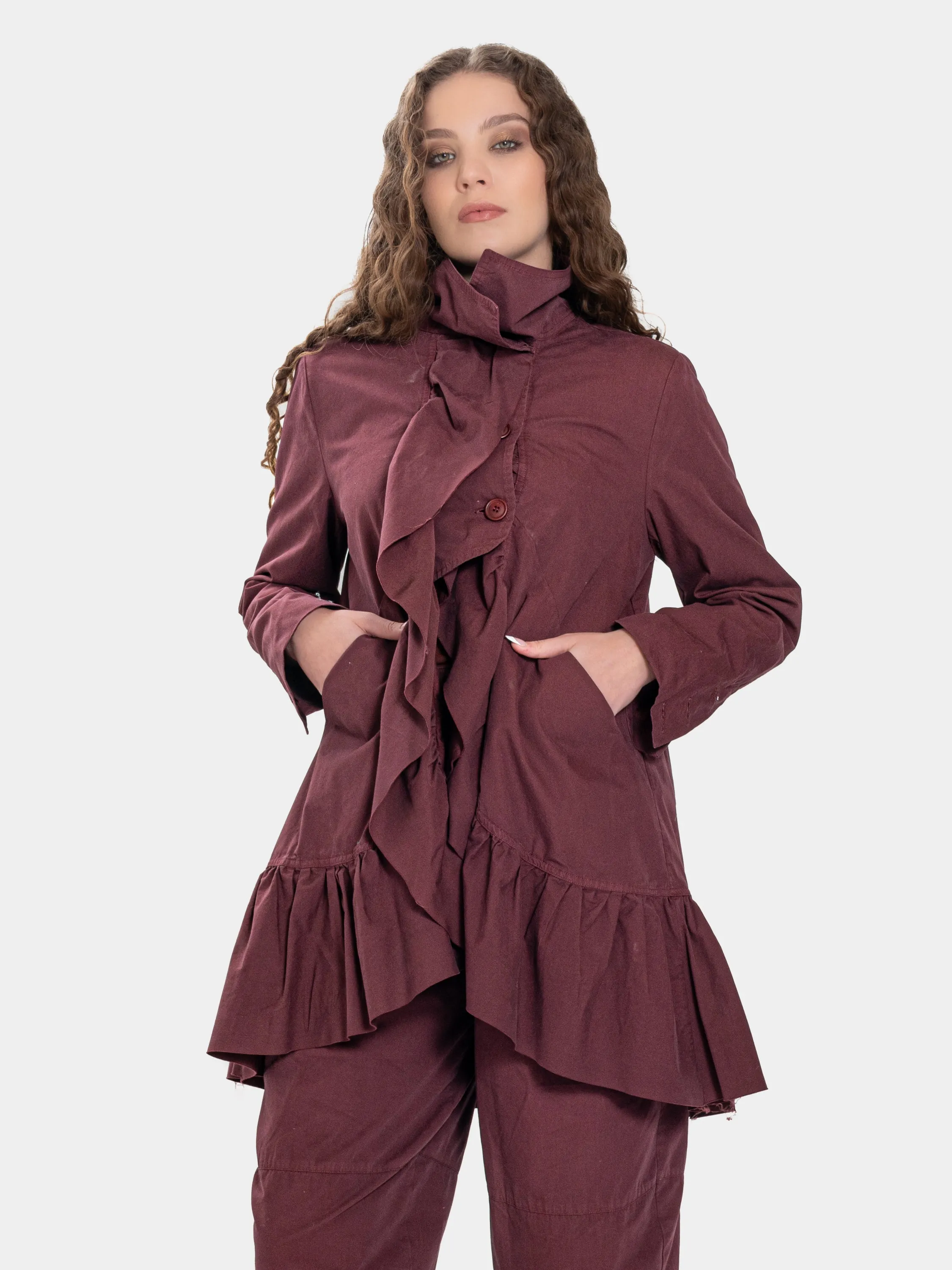 Ruffled Peplum Jacket