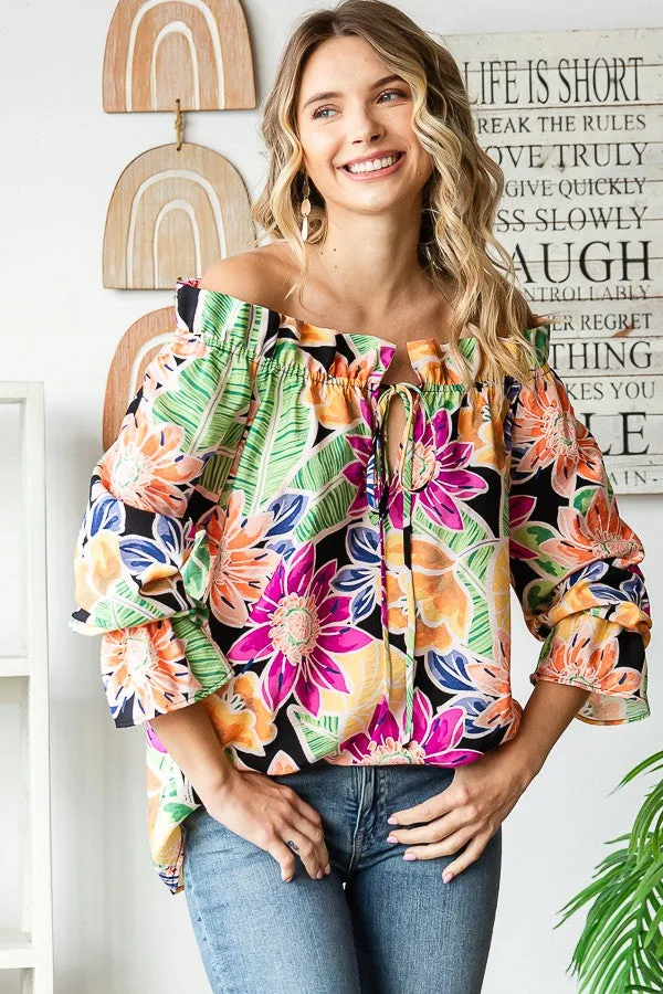 Ruffled Romance Tie-Front Top