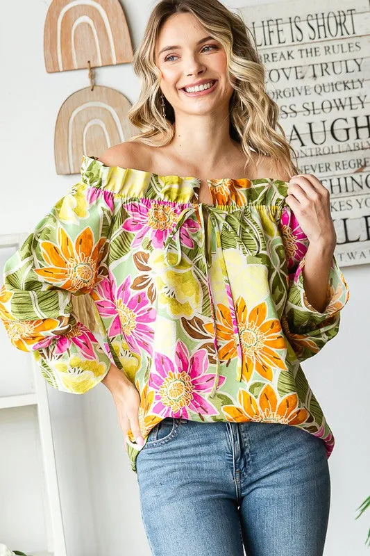 Ruffled Romance Tie-Front Top